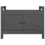 Voir la diapositive 3 : VIDAXL Banc d'entree Gris 80x40x60 cm Bois de pin massif