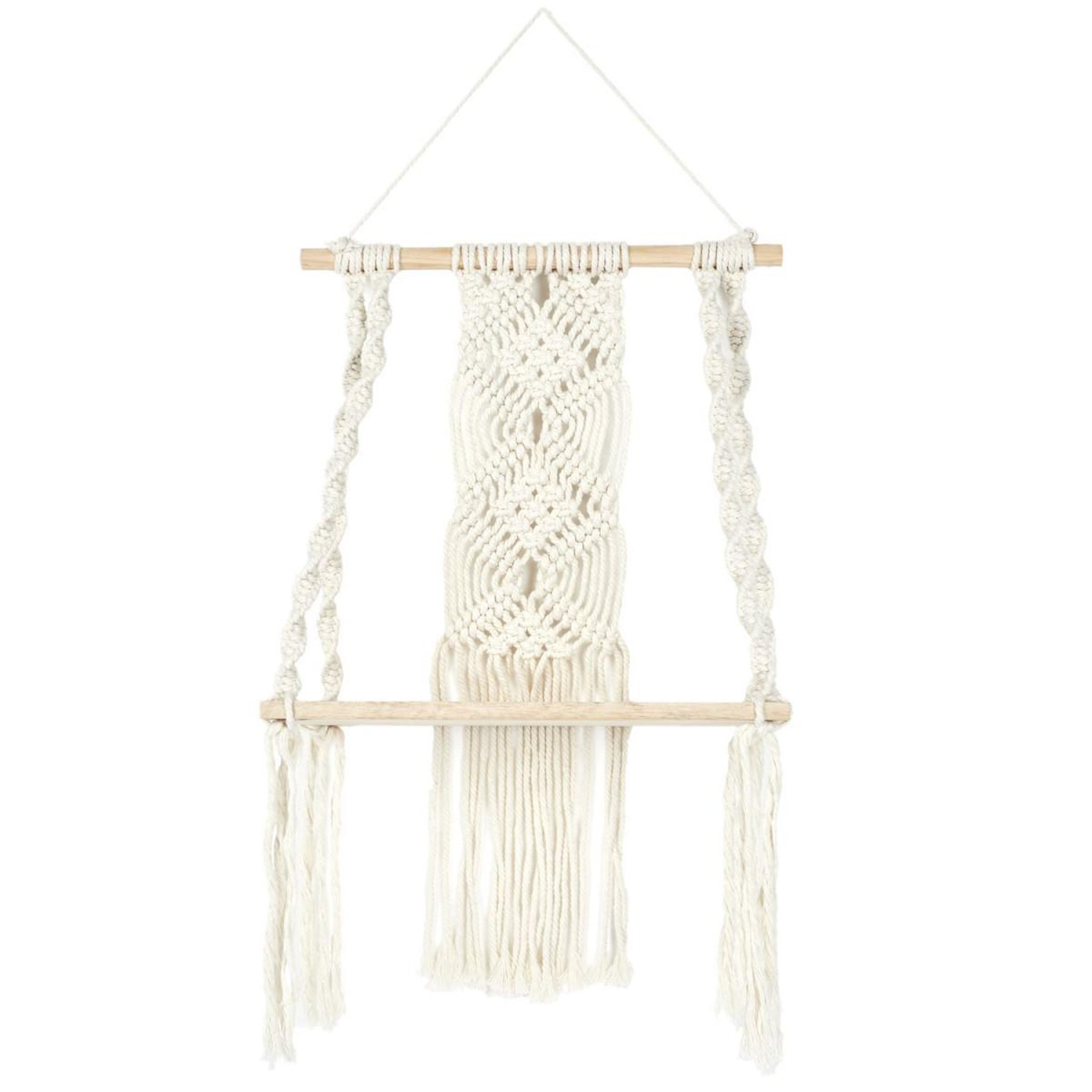 The Home Deco Factory Étagère murale déco  boho  50cm beige