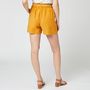Voir la diapositive 2 : IN EXTENSO Short taille haute jaune moutarde femme
