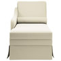 Voir la diapositive 4 : VIDAXL Fauteuil long avec traversin et accoudoir droit creme velours