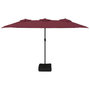 Voir la diapositive 3 : VIDAXL Parasol de jardin a double tete rouge bordeaux 449x245 cm
