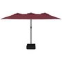 Voir la diapositive 3 : VIDAXL Parasol de jardin a double tete rouge bordeaux 449x245 cm