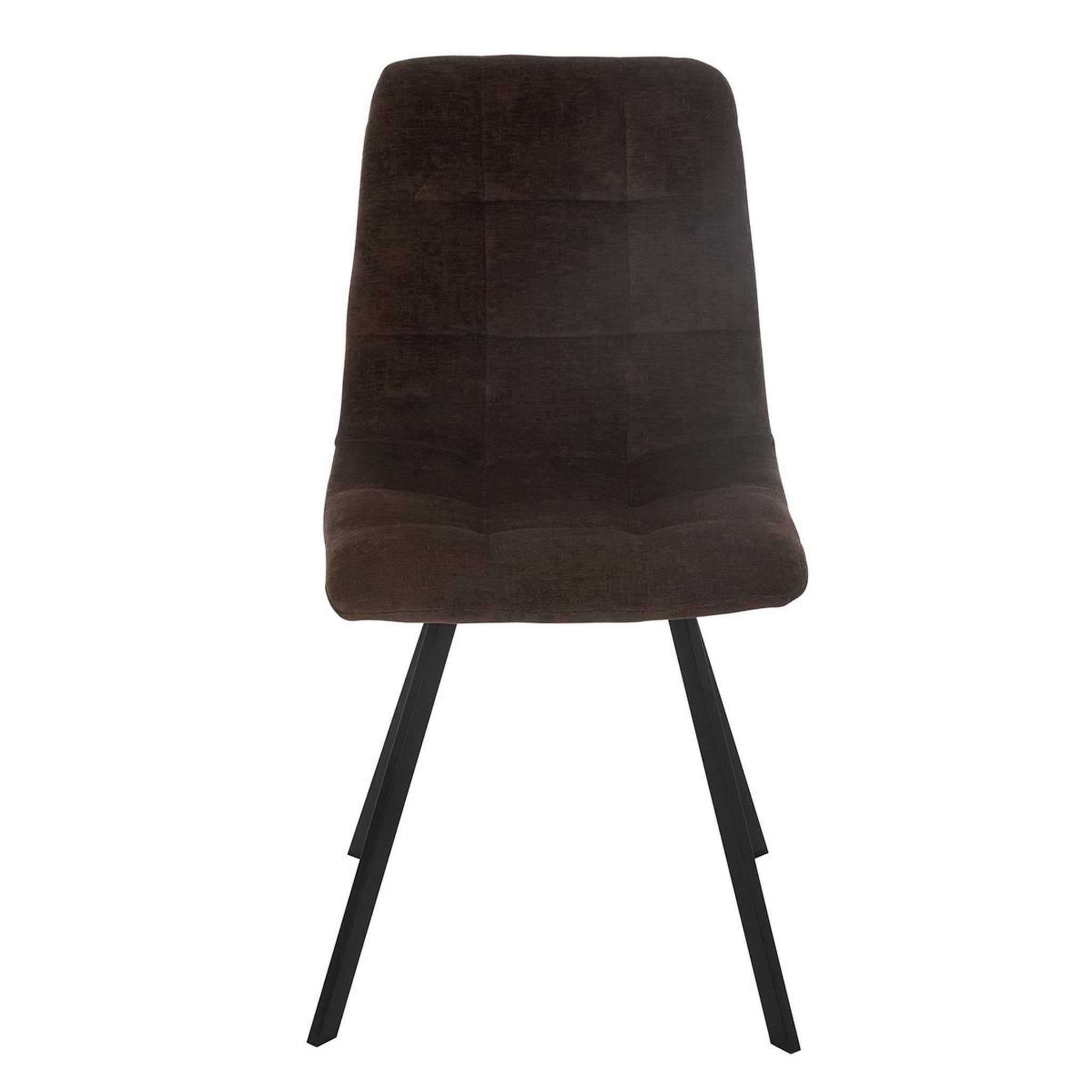 Voir la diapositive 2 : J-LINE Chaise matelassée  clark  85cm marron