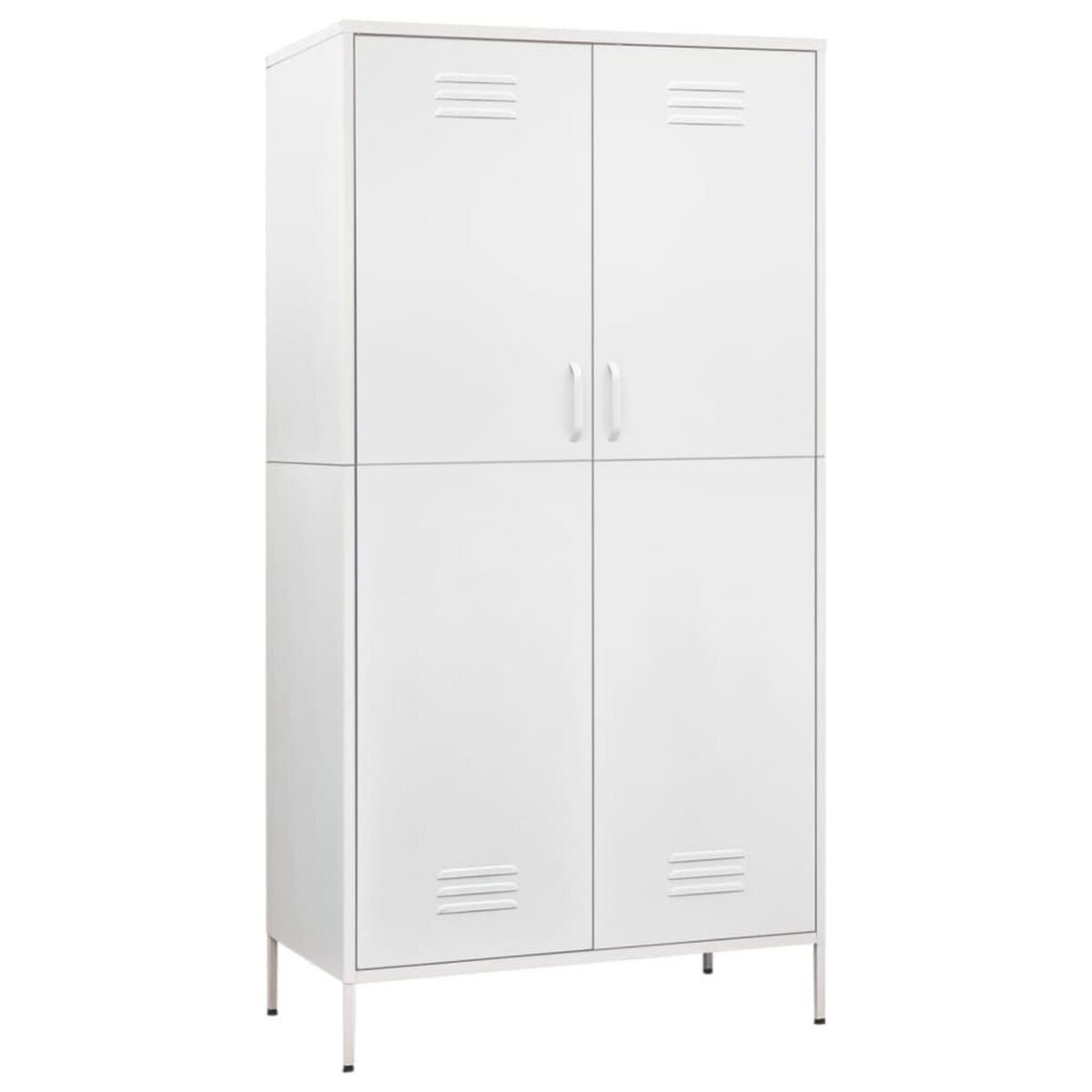 VIDAXL Garde-robe Blanc 90x50x180 cm Acier