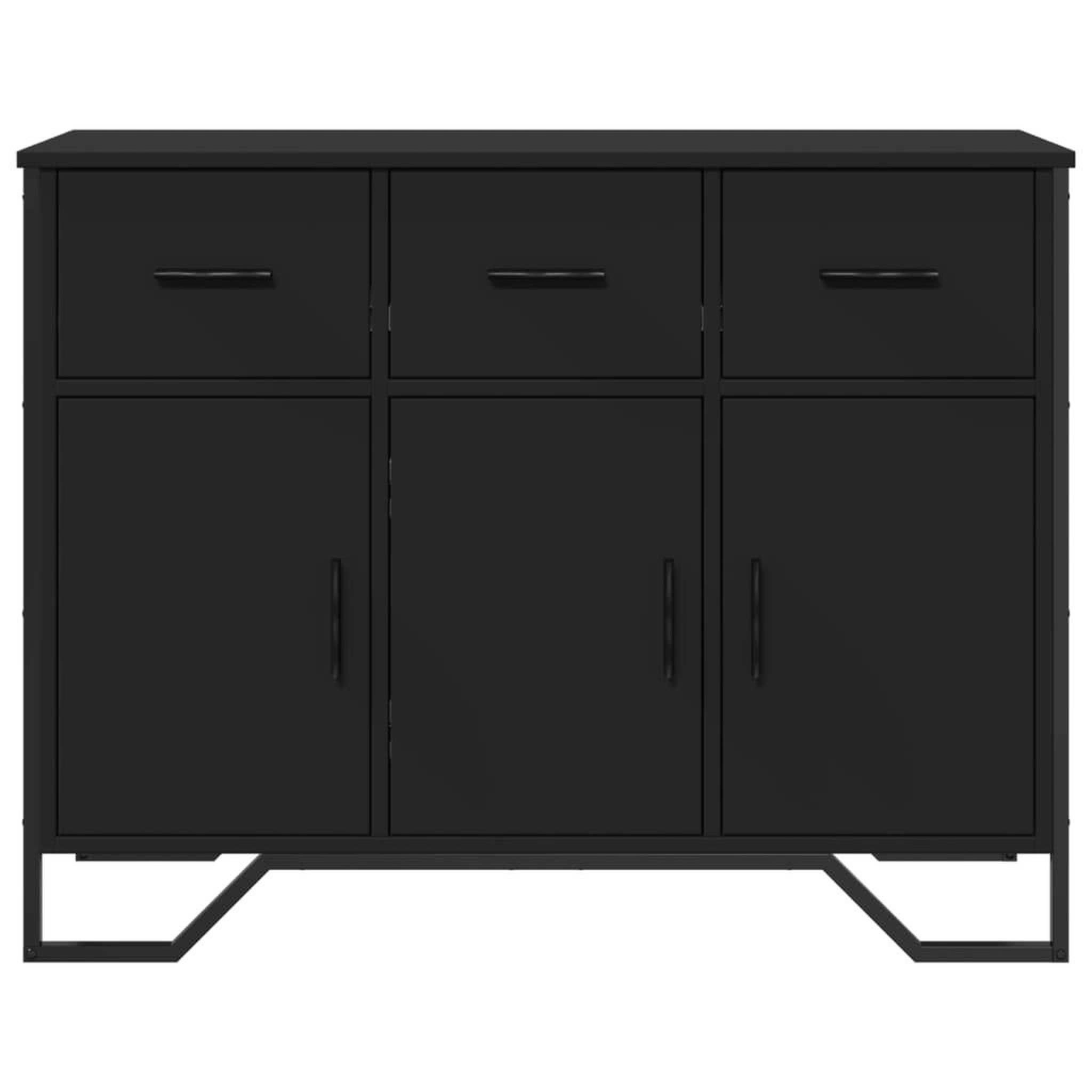 Voir la diapositive 4 : VIDAXL Buffet noir 97x32,5x74,5 cm bois d'ingenierie