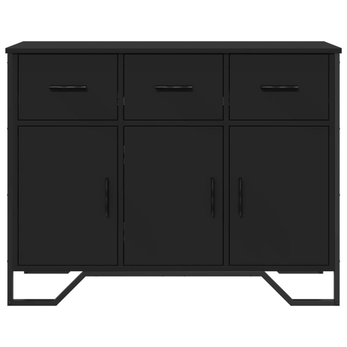 VIDAXL Buffet noir 97x32,5x74,5 cm bois d'ingenierie
