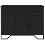 Voir la diapositive 4 : VIDAXL Buffet noir 97x32,5x74,5 cm bois d'ingenierie