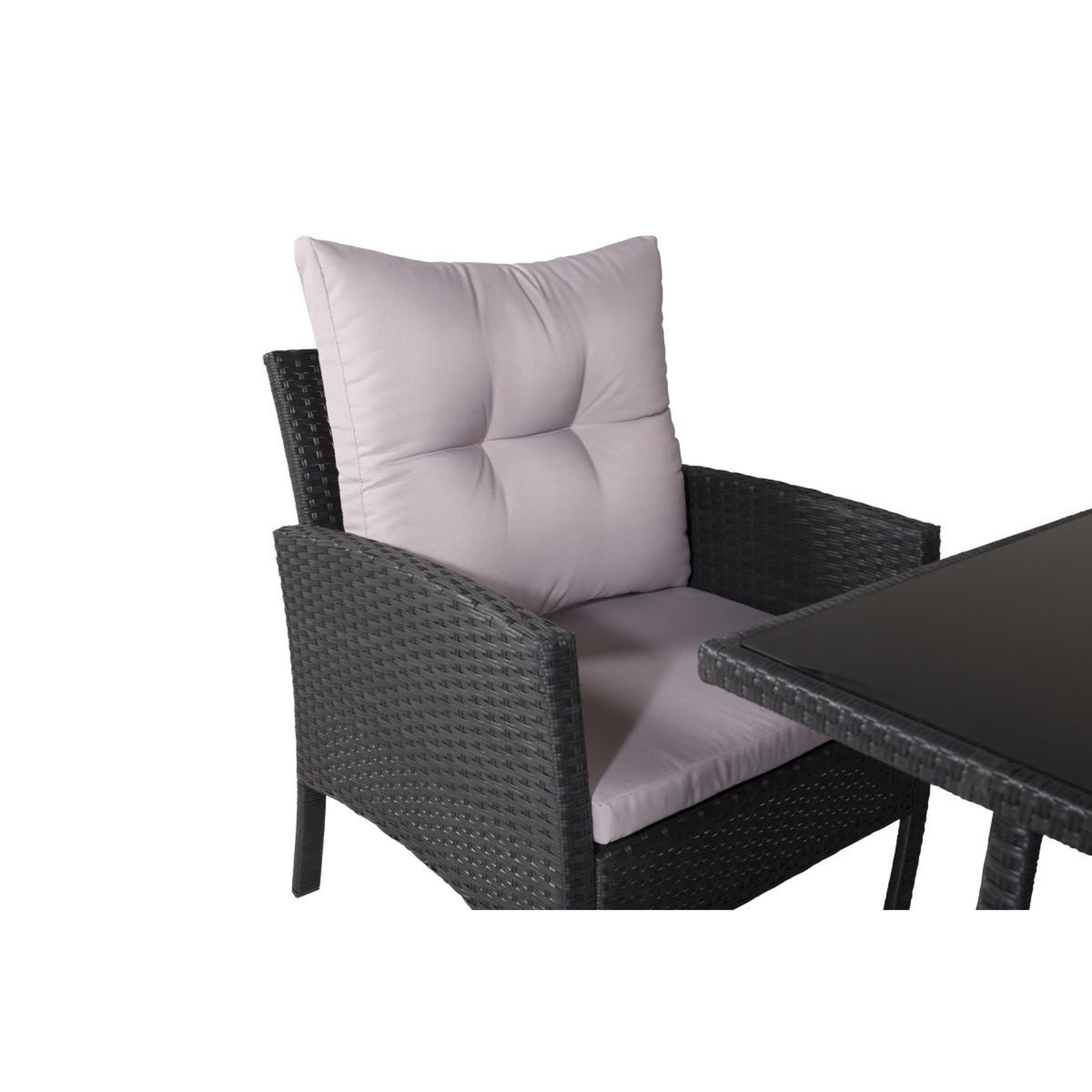 Voir la diapositive 4 : Paris Prix Salon de jardin  knock  158cm noir & gris