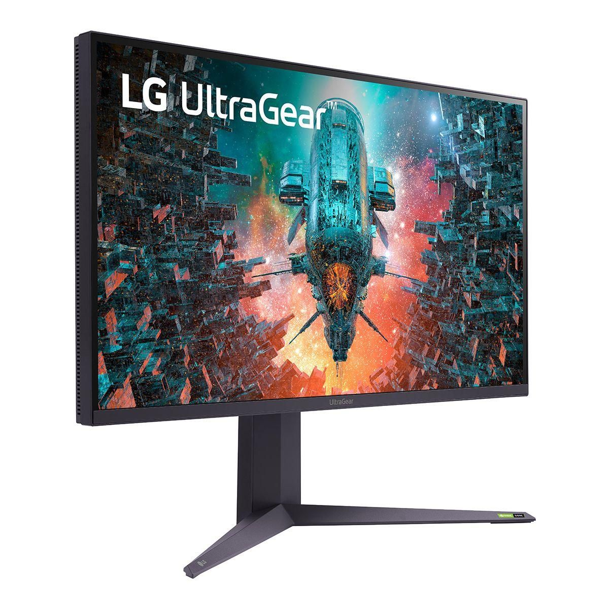 LG Ecran PC Gamer ULTRAGEAR 32GQ950P-B Plat 32'' Nano IPS