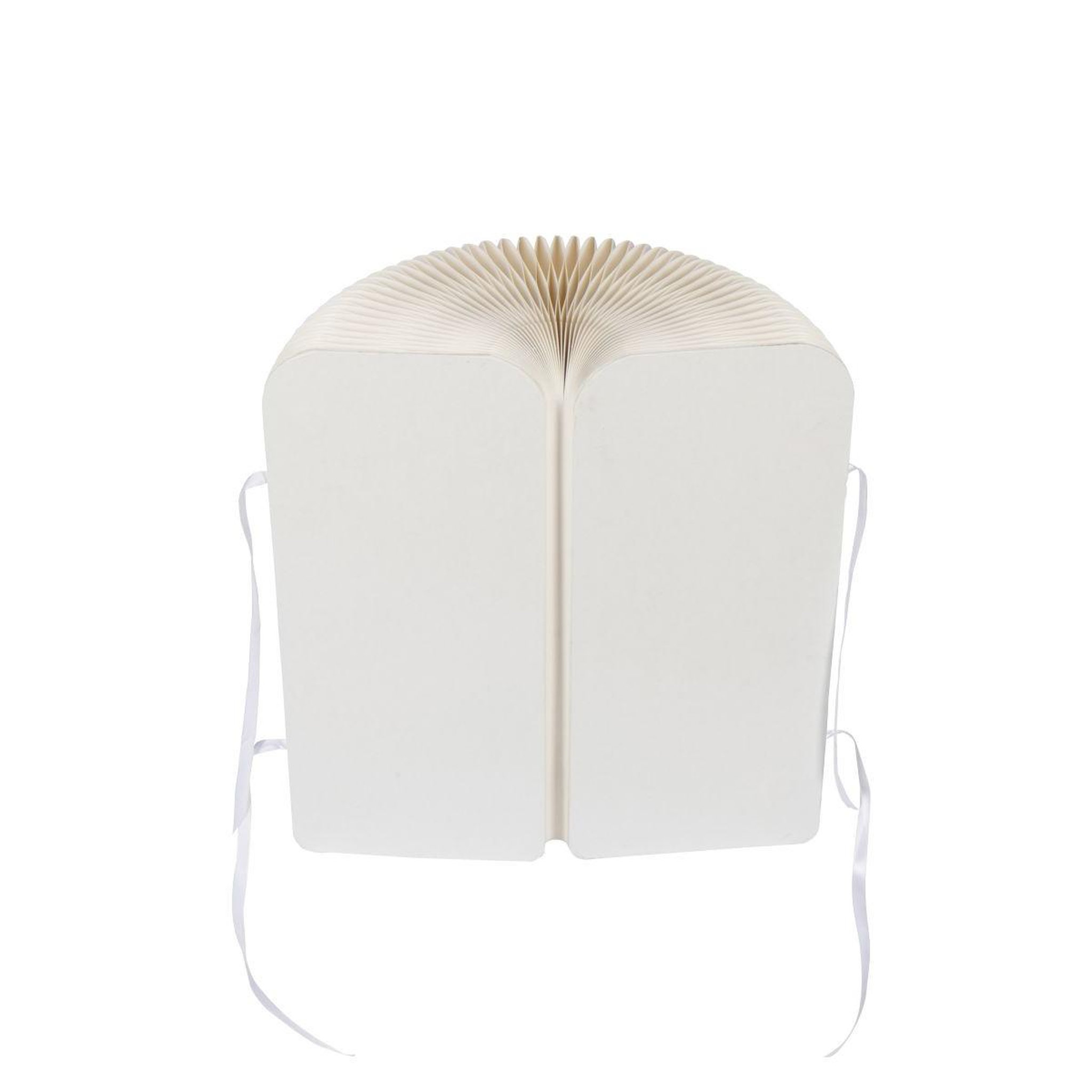 Voir la diapositive 4 : J-LINE Pouf pliable en papier  lily  42cm blanc cassé