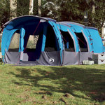 VIDAXL Tente familiale tunnel 8 personnes bleu impermeable