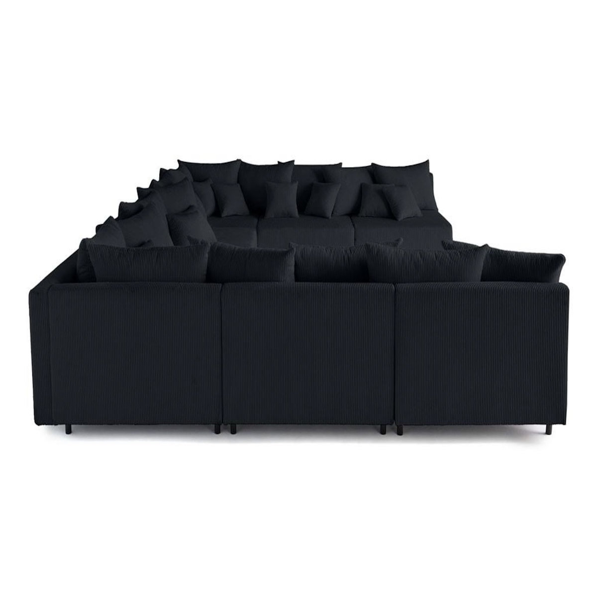 LISA DESIGN Edinburg - canapé modulable panoramique 8 places - en velours côtelé