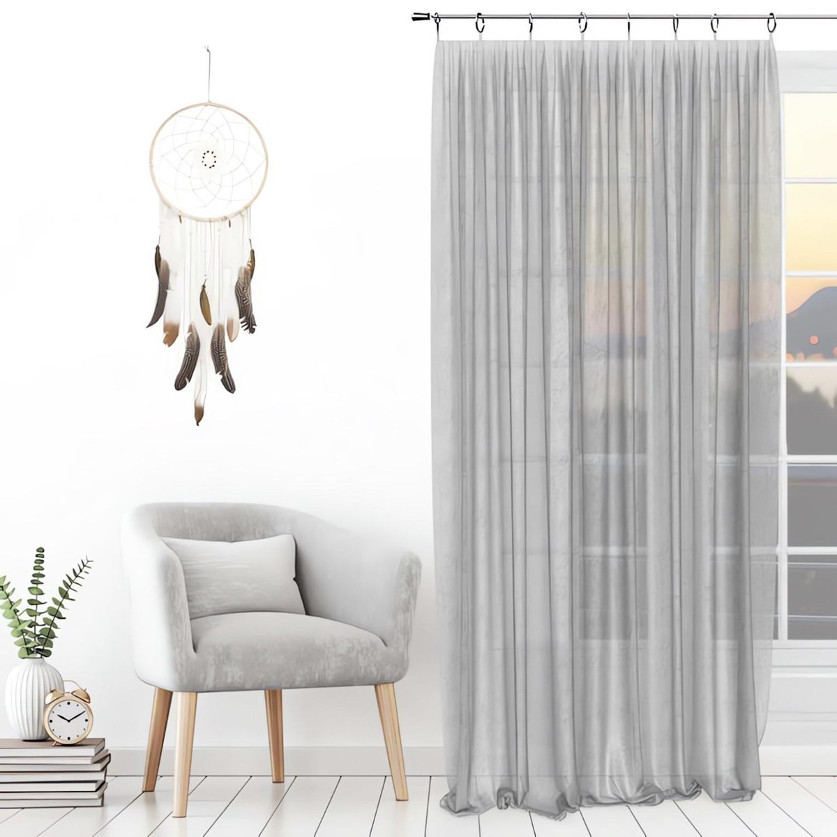 SOLEIL D'OCRE Voilage avec anneaux 135x250 cm SPIRIT, par Soleil d'ocre