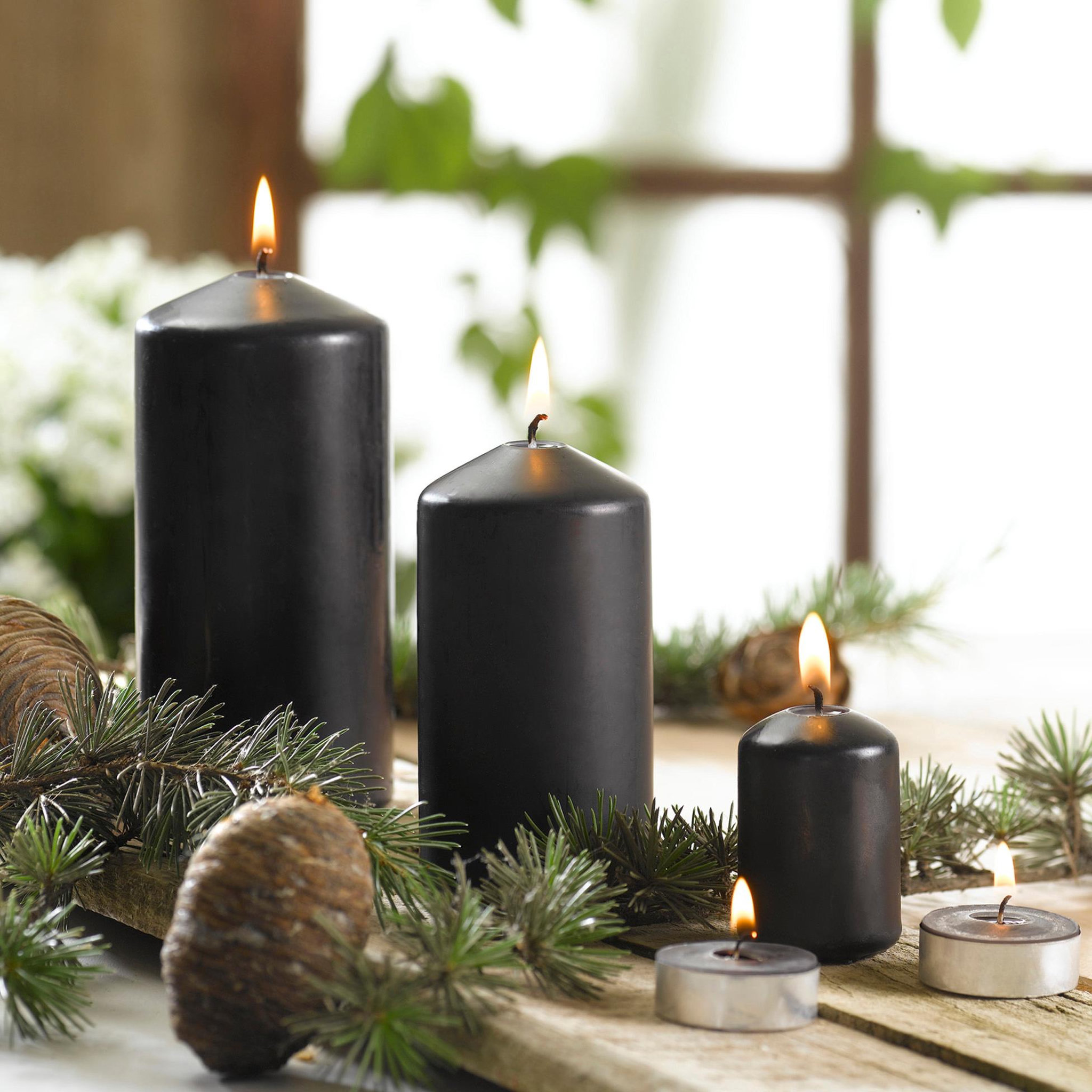 Voir la diapositive 2 : Eden Lot de 6 maxi bougies chauffe plat bois de cedre