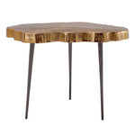 Paris Prix Table d'Appoint Design  Wood Art  65cm Or