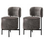 Voir la diapositive 1 : LISA DESIGN Tissia - lot de 2 chaises pivotantes - en tissu bouclette