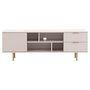 Voir la diapositive 3 : BEST MOBILIER Monica - meuble tv - beige - 4 niches et 2 portes - 150 cm