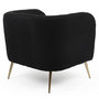 Voir la diapositive 4 : Paris Prix Fauteuil Design Bouclette  Reuben  75cm Noir