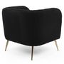 Voir la diapositive 4 : Paris Prix Fauteuil Design Bouclette  Reuben  75cm Noir