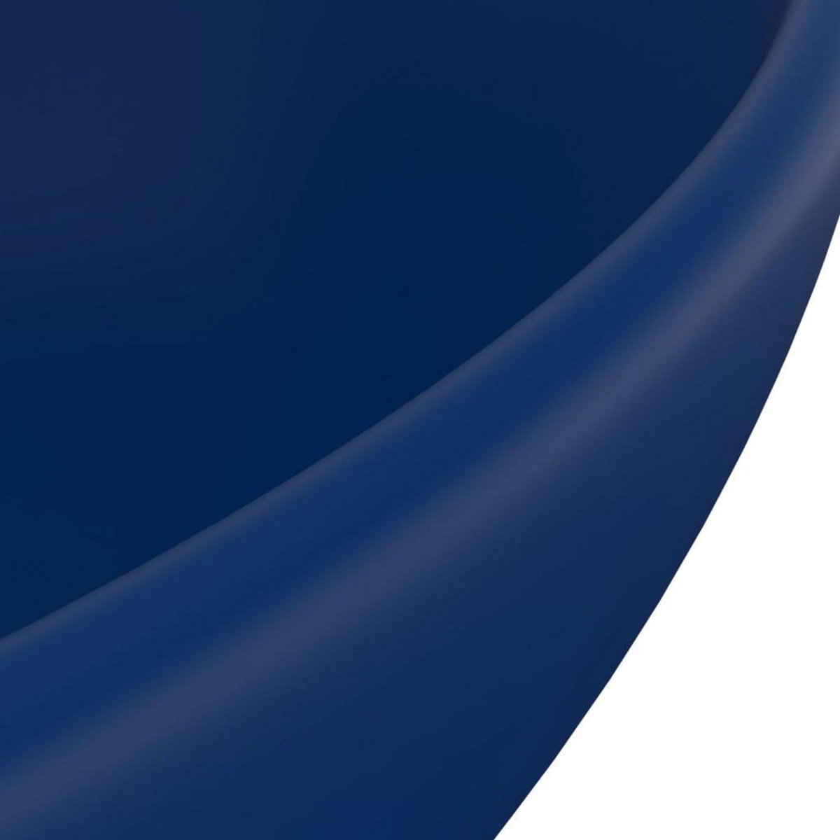 VIDAXL Lavabo ovale de luxe Bleu fonce mat 40x33 cm Ceramique