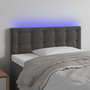 Voir la diapositive 1 : VIDAXL Tete de lit a LED Gris fonce 100x5x78/88 cm Velours