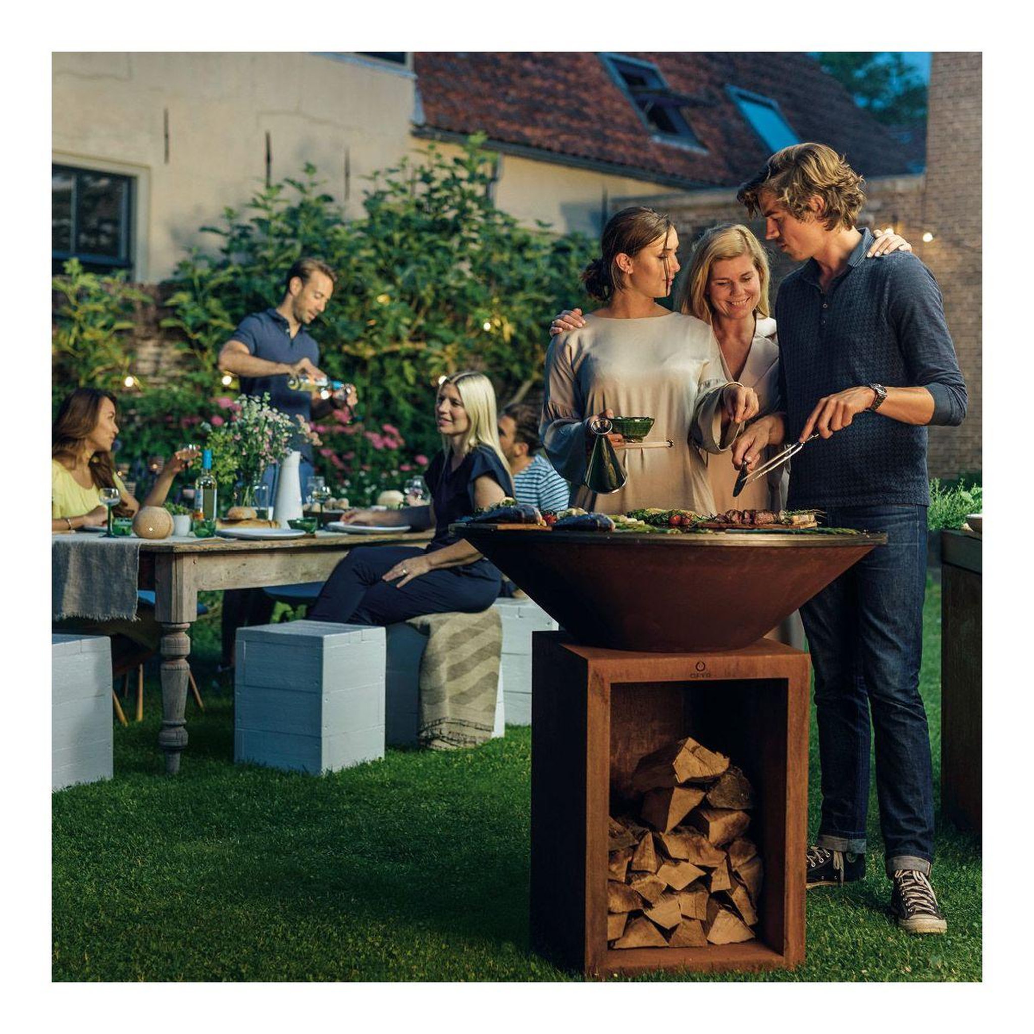 Voir la diapositive 2 : OFYR Brasero classic storage corten 100 oc3c100