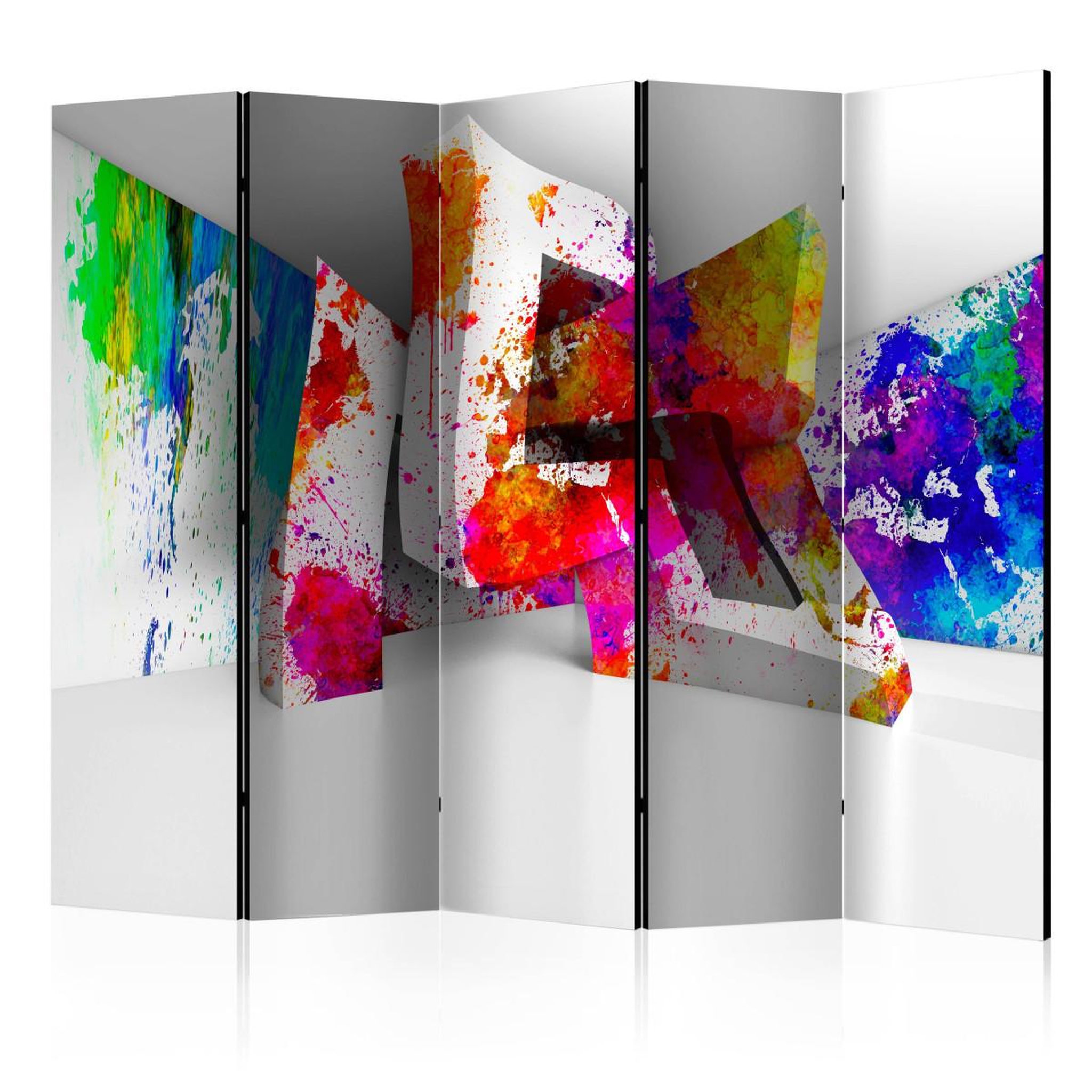 Paris Prix Paravent 5 volets  three dimensional shapes  172x225cm