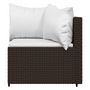 Voir la diapositive 4 : VIDAXL Canapes d'angle de jardin et coussins2pcs marron resine tressee