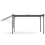 Voir la diapositive 3 : ID MARKET Auvent inclinable et réglable 250 x 150 cm pour pergola toit rétractable gris anthracite