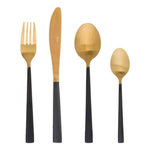 SECRET DE GOURMET Ménagère 16 Pièces Inox  Jungle Électro  27cm Or