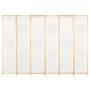 Voir la diapositive 2 : VIDAXL Cloison de separation 6 panneaux Creme 240 x 170 x 4 cm Tissu