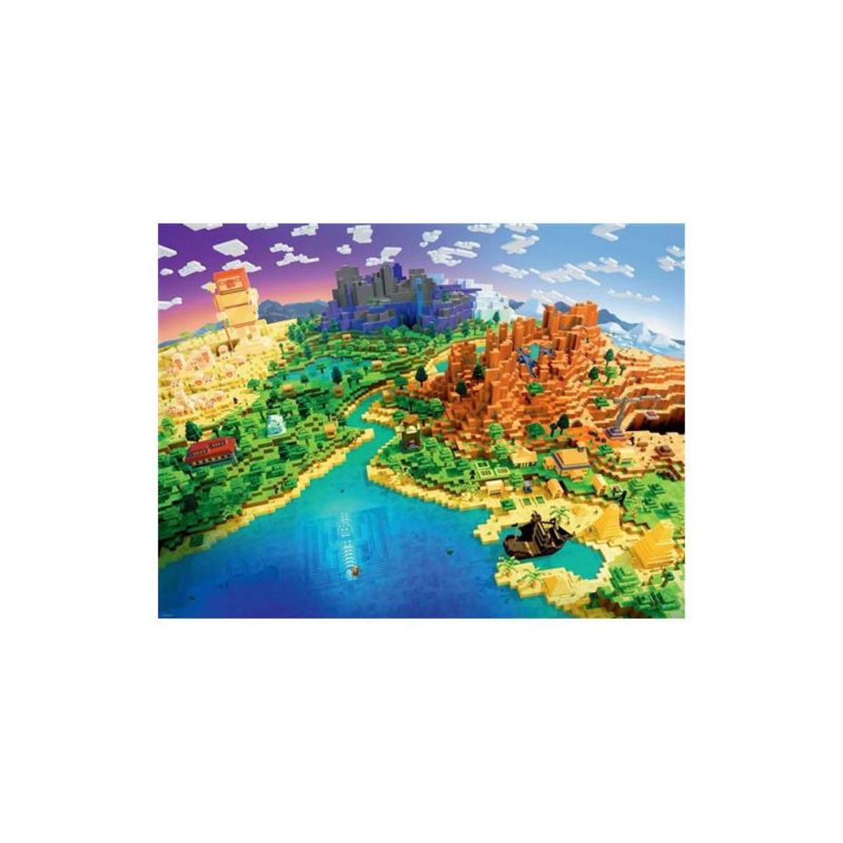 RAVENSBURGER Puzzle 1500 pièces Ravensburger Le monde de Minecraft