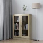 VIDAXL Armoire a vitrine Chene sonoma 82,5x30,5x115 cm Bois ingenierie