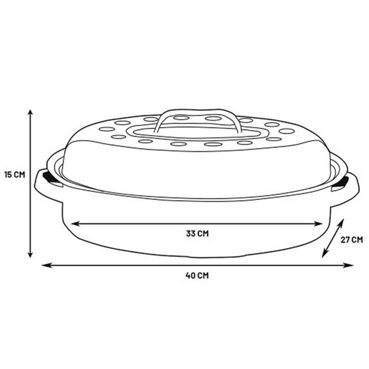 Warmcook Cocotte ovale en acier carbon 38x26cm - 0508