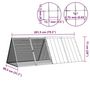 Voir la diapositive 6 : VIDAXL Cage pour lapin Gris 201,5x80,5x71 cm Acier galvanisé