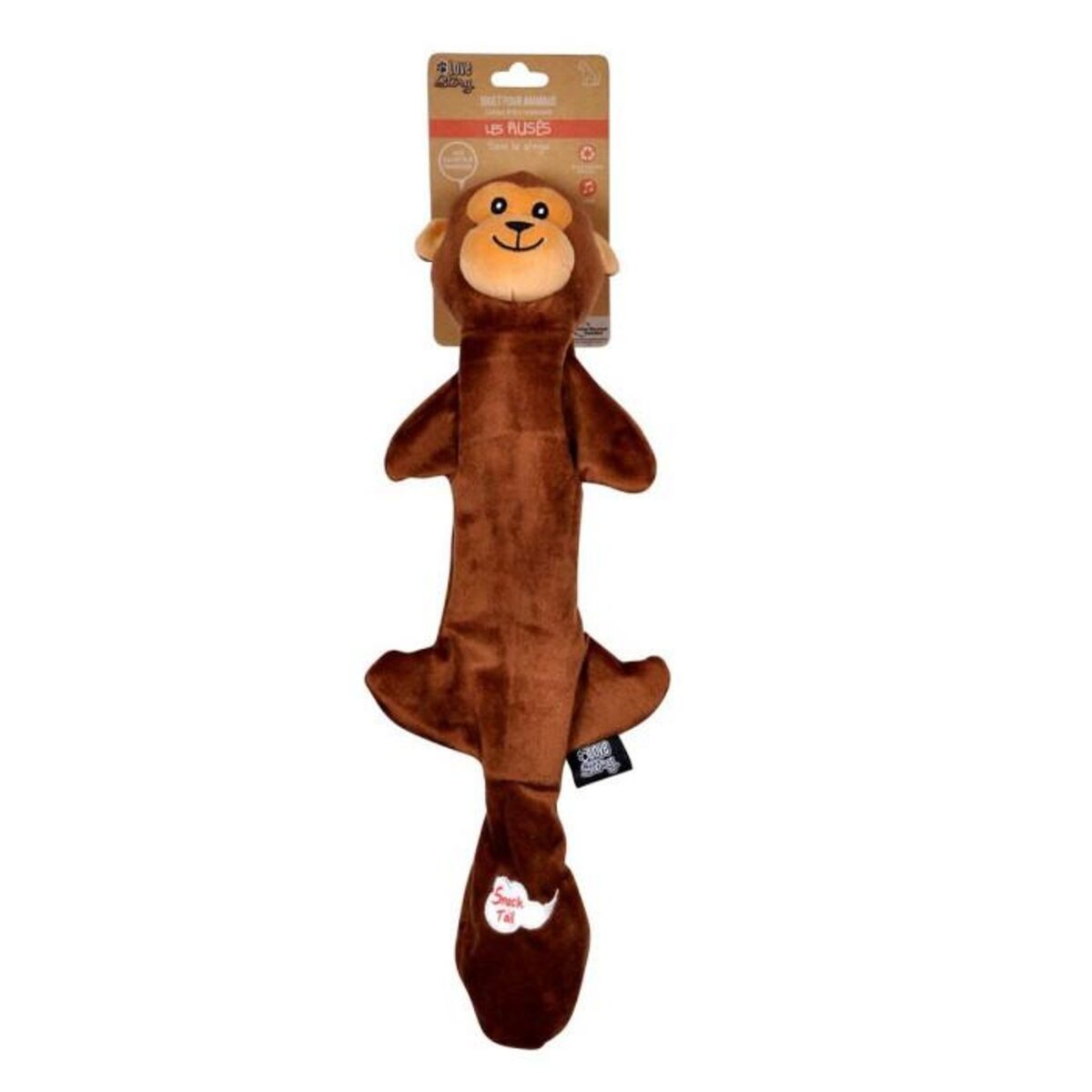 Paris Prix Peluche pour Chien  Singe  45cm Marron