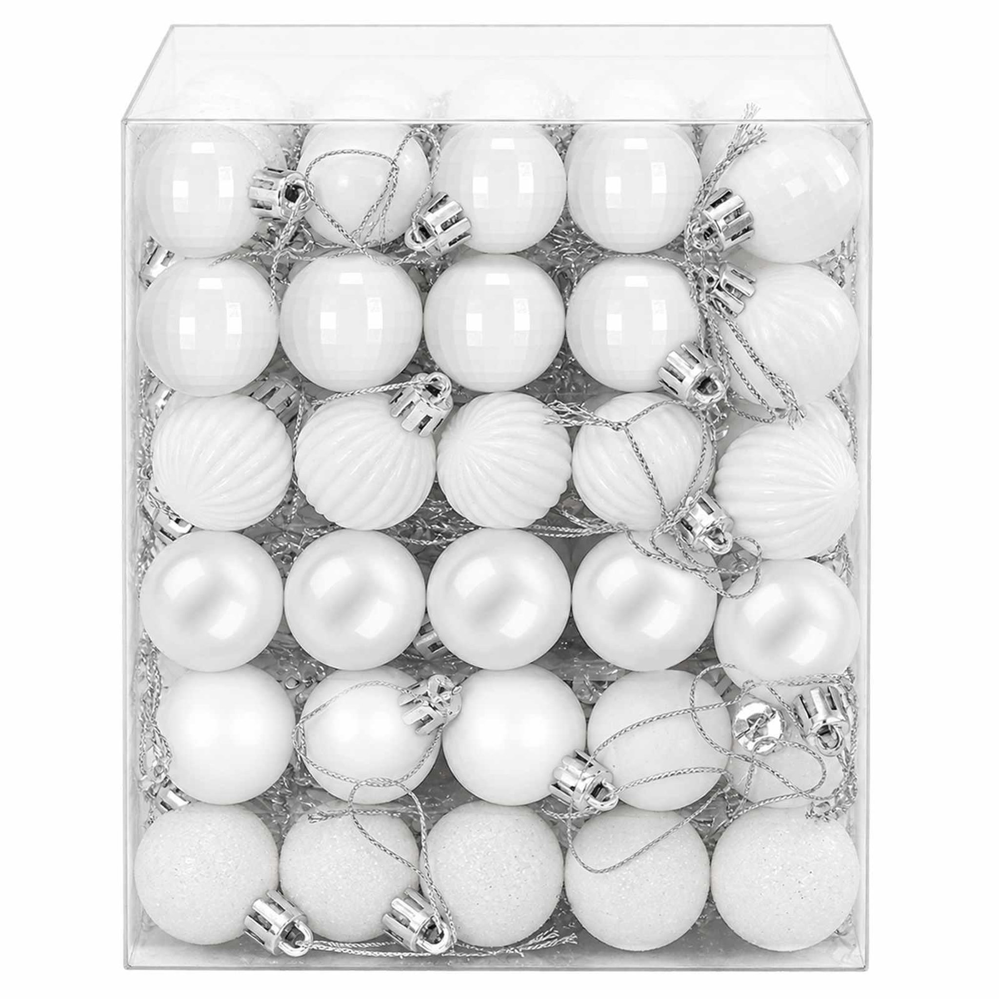 Voir la diapositive 4 : VIDAXL Ensemble de boules de Noël 150 pc Blanc Diam. 3 cm Polystyrene