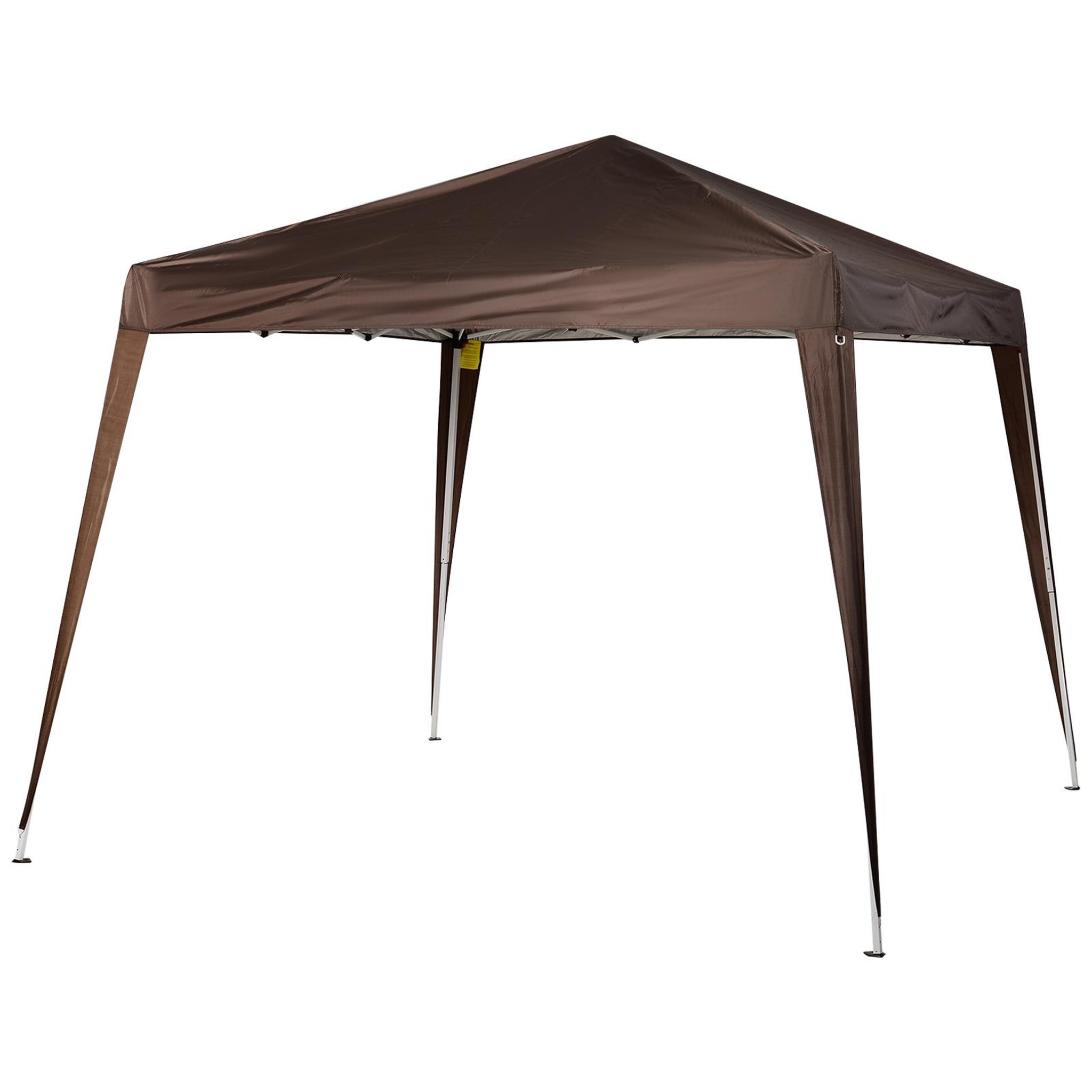 Voir la diapositive 1 : OUTSUNNY Tonnelle barnum de jardin pop-up pliant 2,4L x 2,4l x 2,5H m acier polyester imperméabilisé anti UV avec sac de transport chocolat