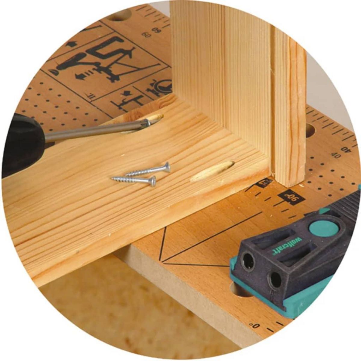 WOLFCRAFT wolfcraft Ensemble de gabarits de poche 4642000