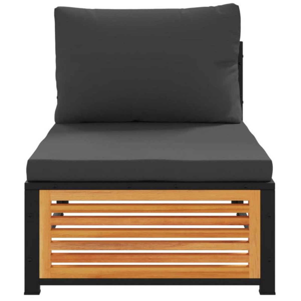 VIDAXL Canapé de jardin sans accoudoirs coussins bois massif d acacia