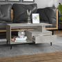 Voir la diapositive 3 : VIDAXL Table basse Gris beton 90x49x45 cm Bois d'ingenierie