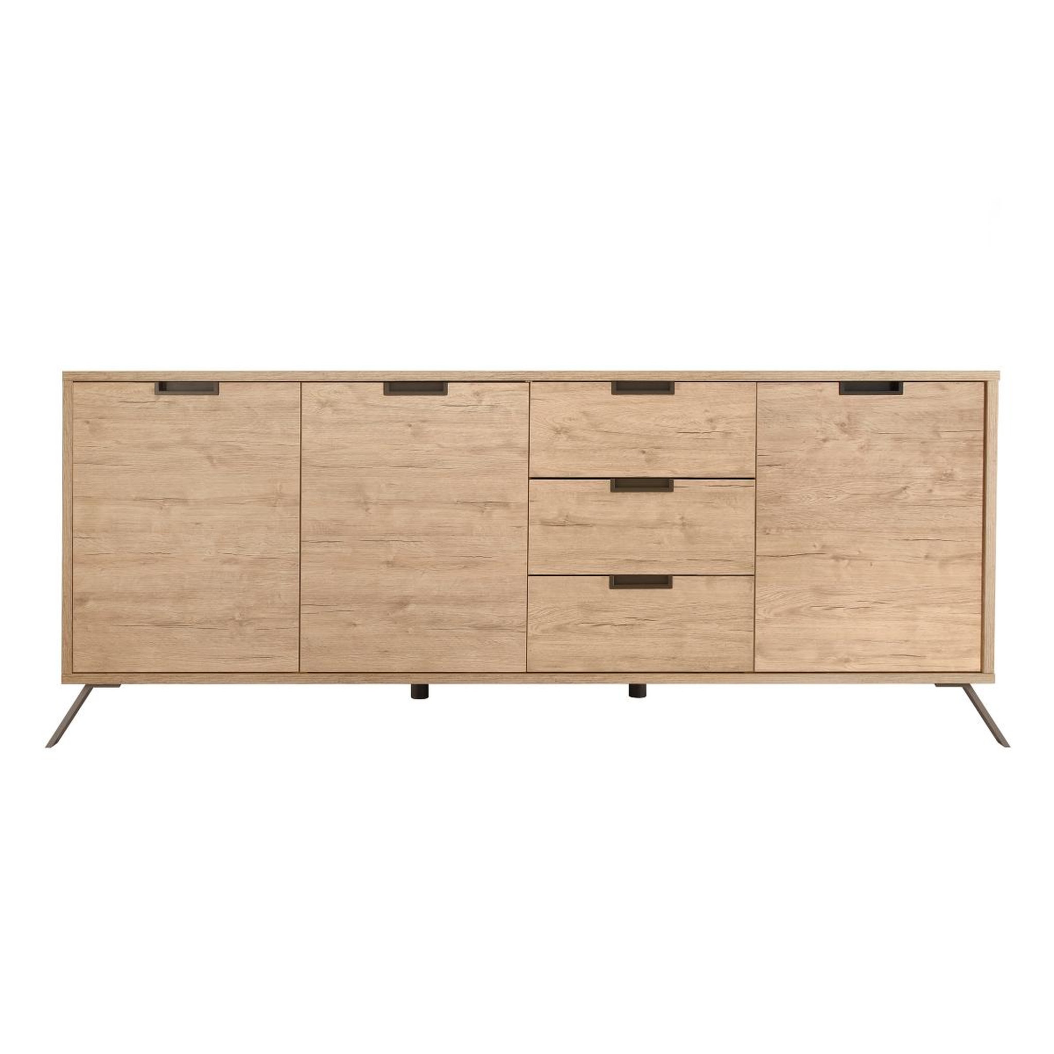 JLC KREATION Buffet moderne en bois 3 portes-3 tiroirs 210cm DIANA