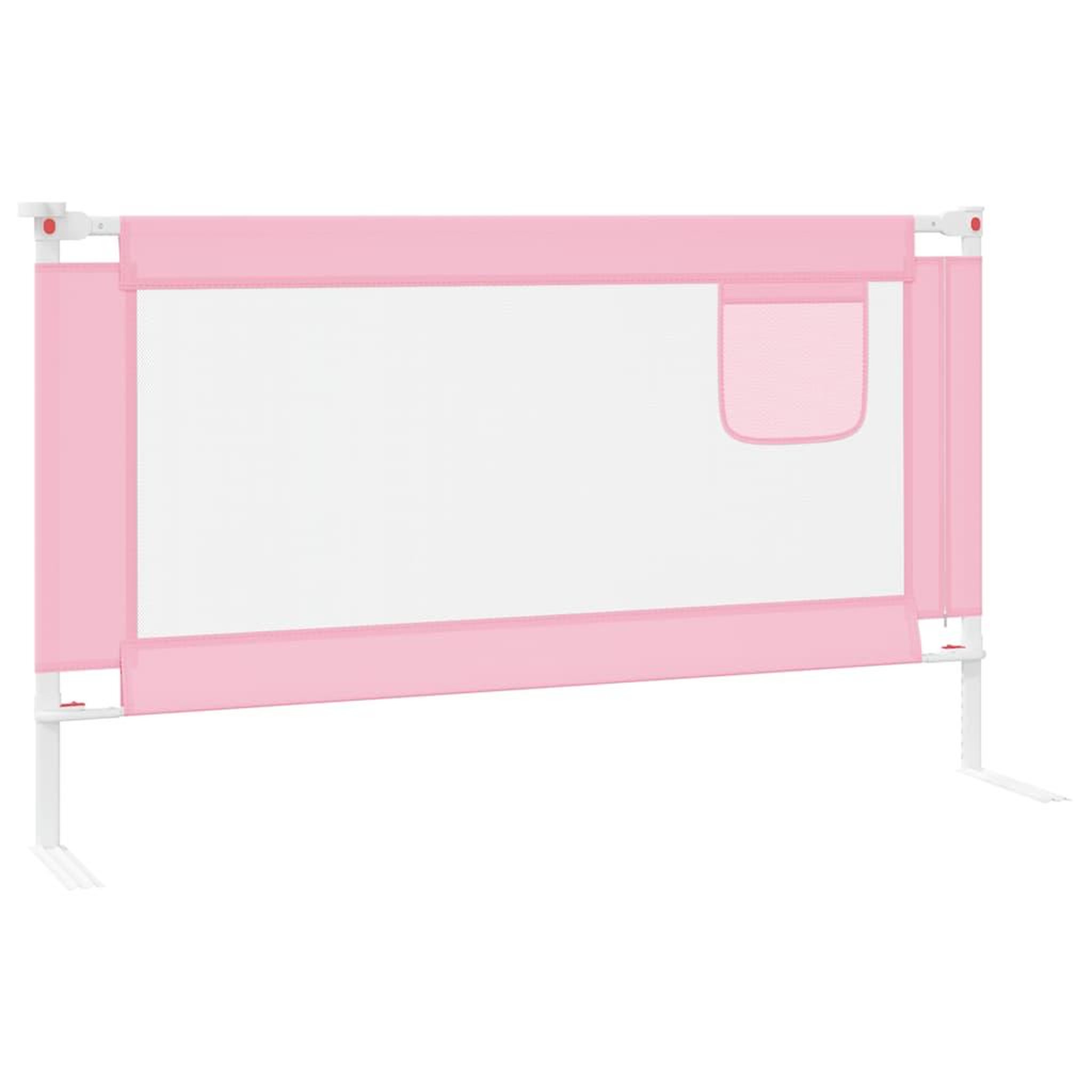 Voir la diapositive 4 : VIDAXL Barriere de securite de lit d'enfant Rose 140x25 cm Tissu