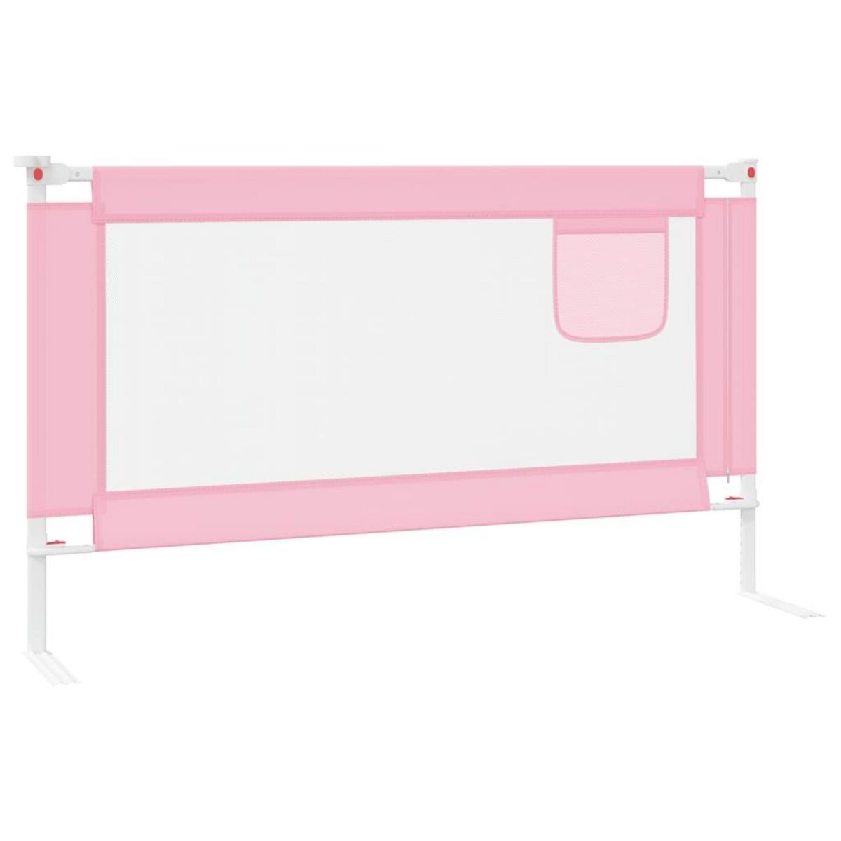 VIDAXL Barriere de securite de lit d'enfant Rose 140x25 cm Tissu