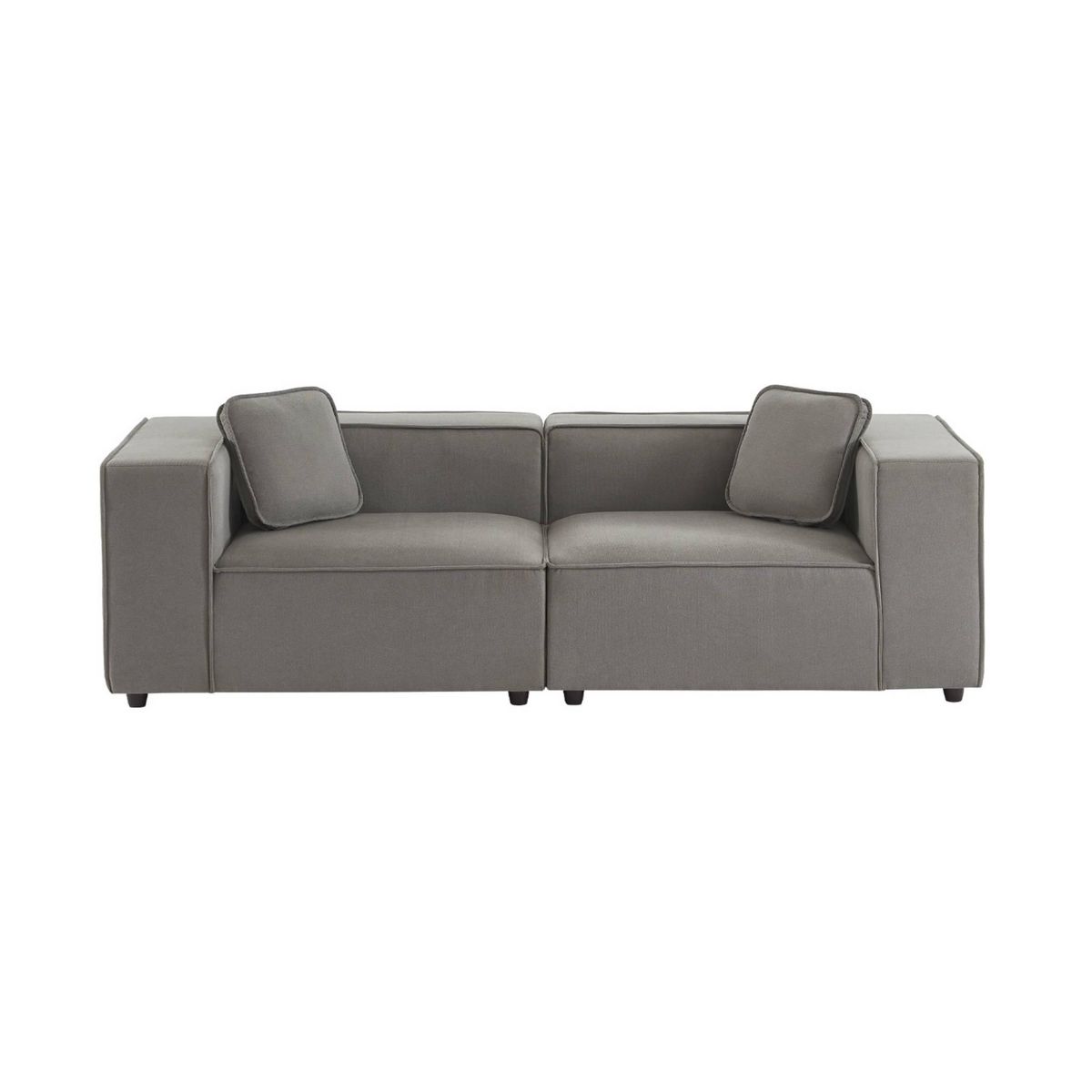 SWEEEK Canapé modulable 2 places déperlant. 2 corners