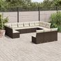 Voir la diapositive 1 : VIDAXL Salon de jardin avec coussins 13 pcs marron resine tressee