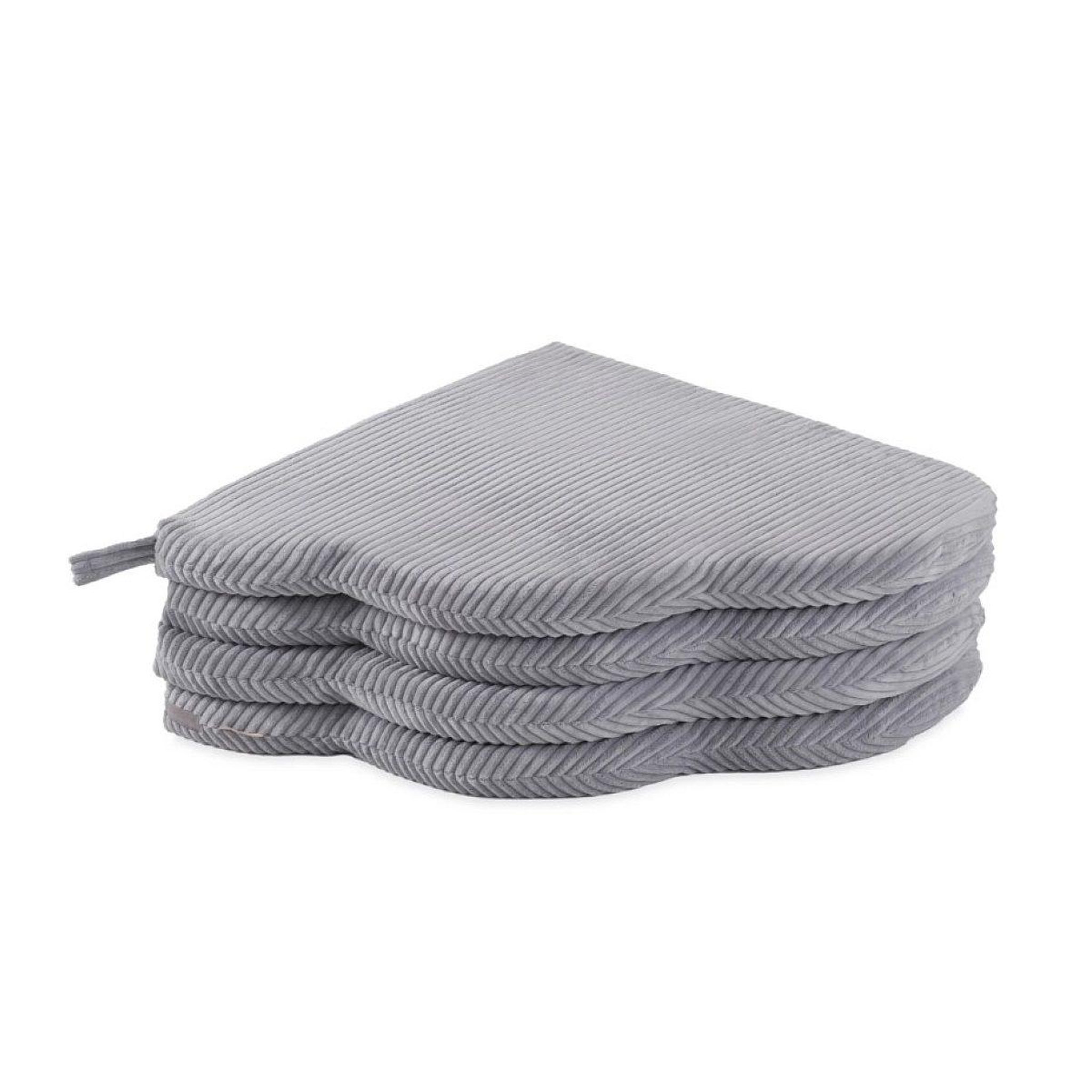 Voir la diapositive 3 : PLUSH NEST Tapis fleur 115x115x5 cm velours côtelé gris