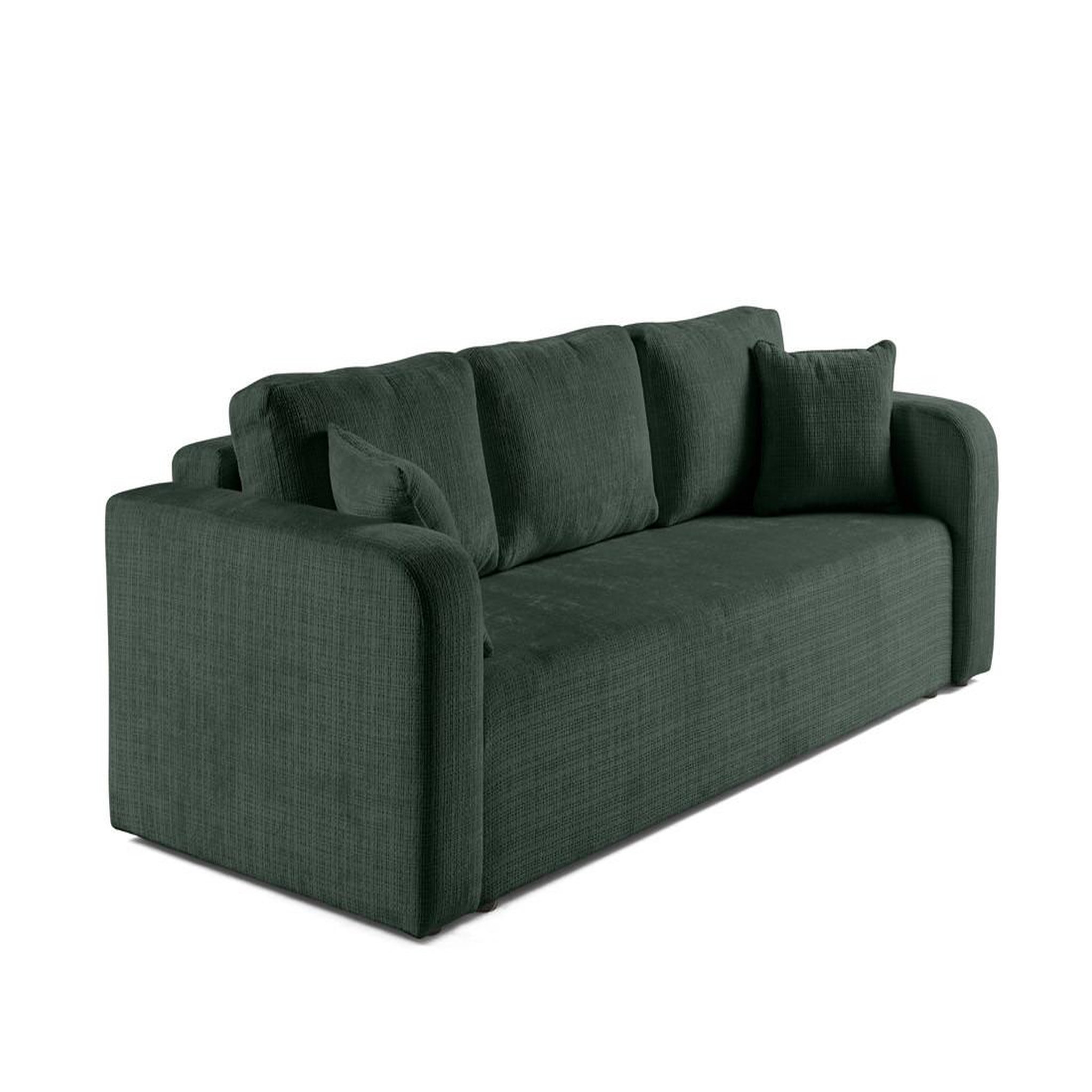 Voir la diapositive 6 : BEST MOBILIER Miro - canapé droit 3 places - convertible avec coffre - en velours texturé