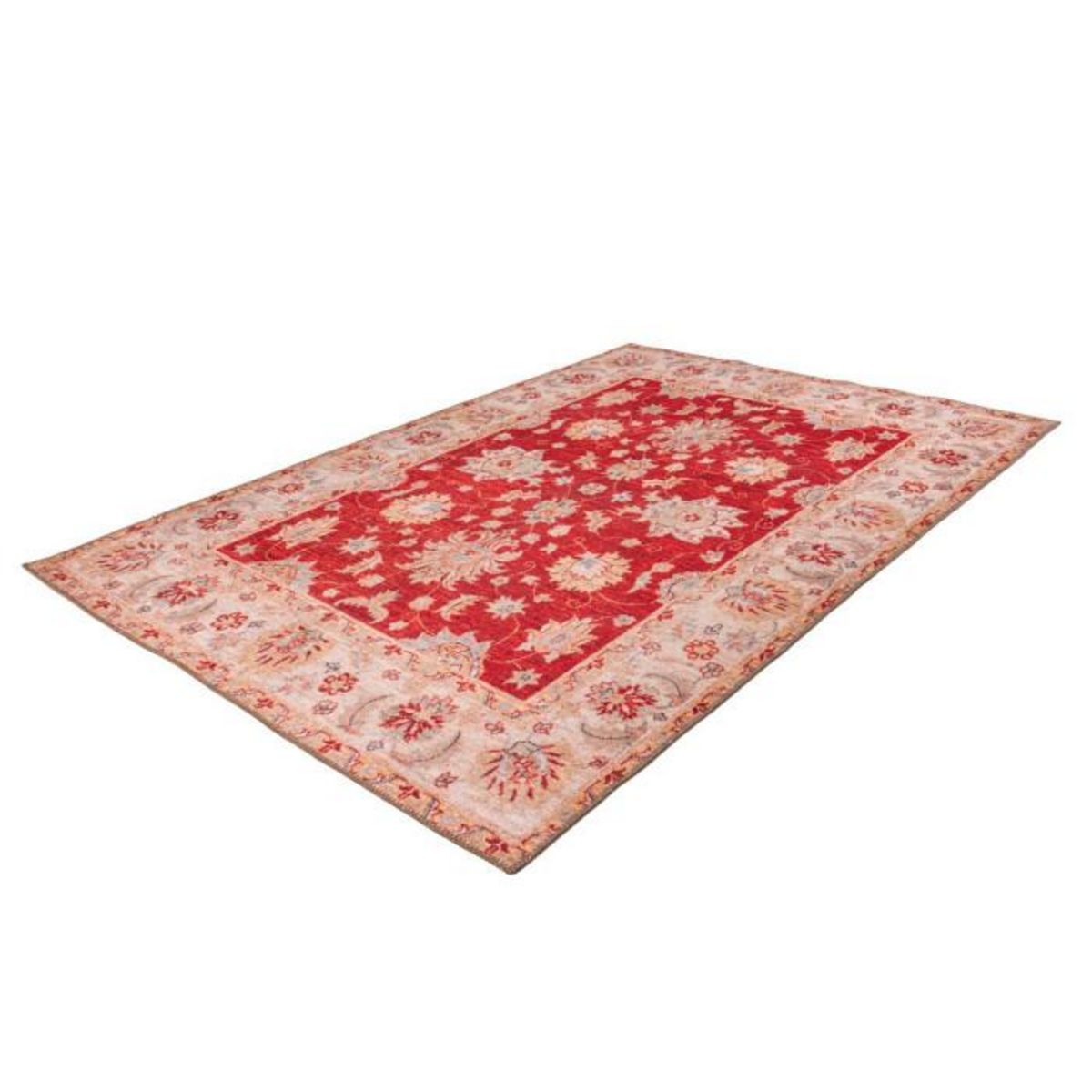 Paris Prix Tapis Tissé Imprimé Oriental  Faye  Rouge