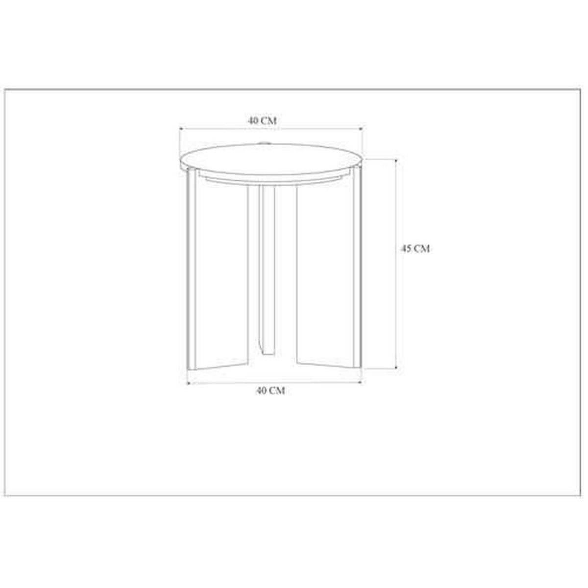 Amadeus Bout de canapé Harmonie en marbre et bois - Beige et blanc